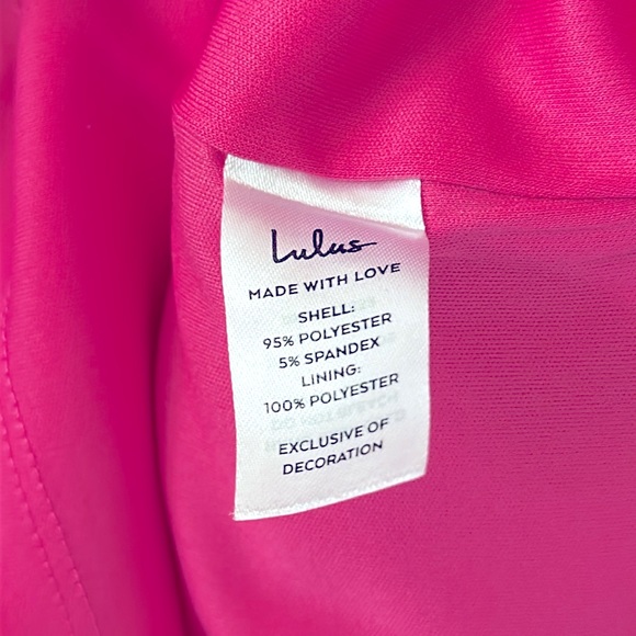 Lulu’s Party for Two Hot Pink Asymmetrical Bodycon Mini Dress - Picture 5 of 6